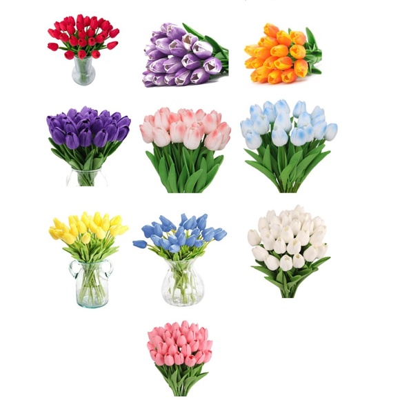 20 stem tulip bridal bouquet…you choose color - Picture 5 of 6